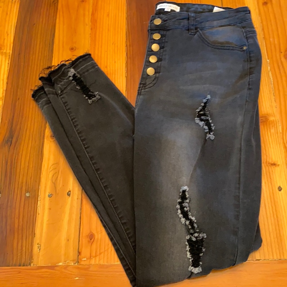 Abela Story + Co Button fly skinny Jean